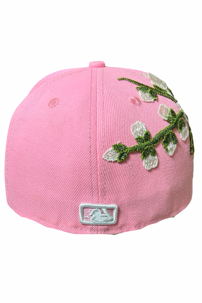 Casquette New Era 59Fifty Rose Custom Florale Blanc– Taille 7 1/8