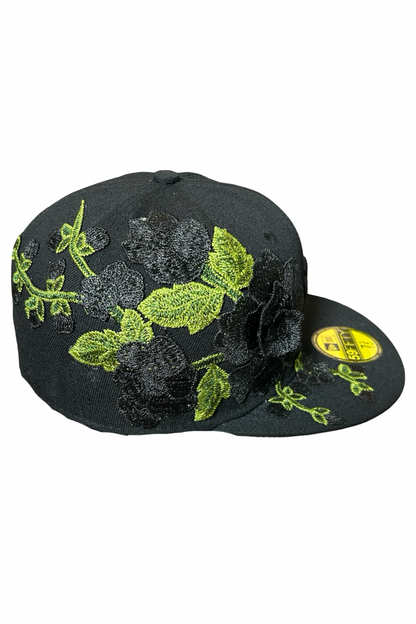 New Era 59Fifty NY Floral Rose – Édition Noire & Vert
